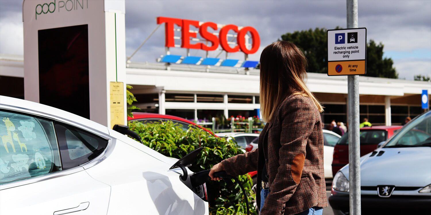 Supermarkets are leading the way with public EV charging points